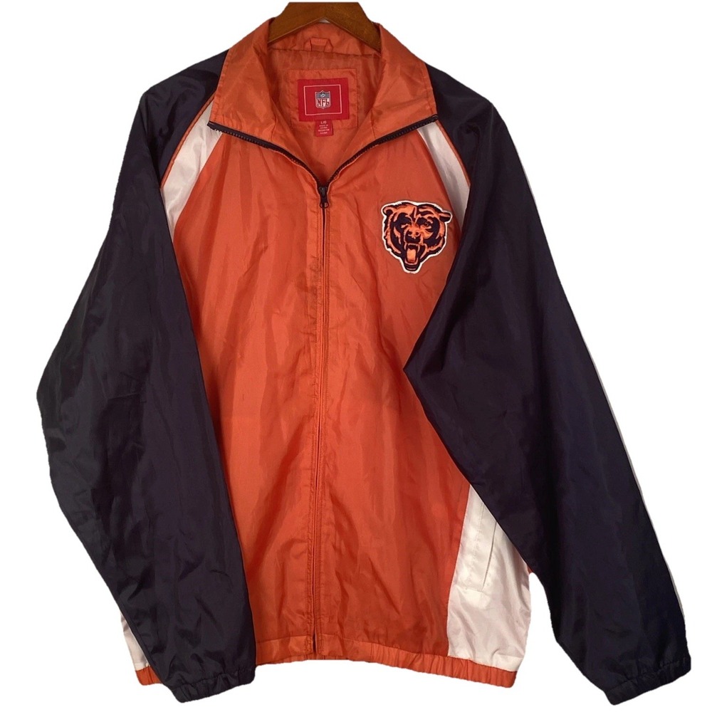 New Deadstok CHICAGO BEARS NFL Bomber Jacket Large Zip Up Wind‎ Breaker